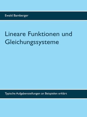 cover image of Lineare Funktionen und Gleichungssysteme